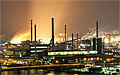 Linz Industriegebiet bei Nacht - NÃÂ¤chtlicher Industriebetrieb