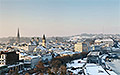Linz Panorama - Donautal, Aussicht vom Arcotel Nike - Linz im Winter