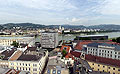 360° Foto Stdtpfarrkirche Linz, Aussicht vom Kirchturm Linz Donau
